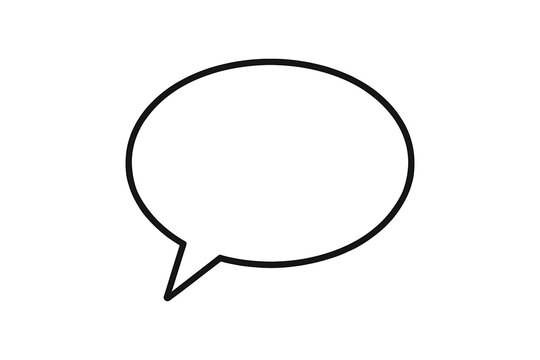 Empty speech bubble icon isolated on transparent background