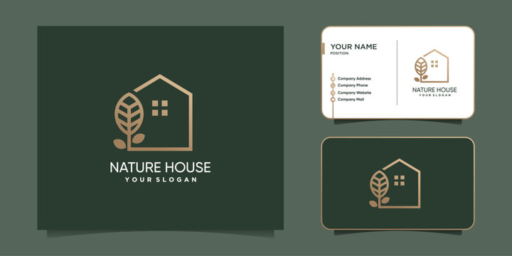 Nature house design with modern clean concept
