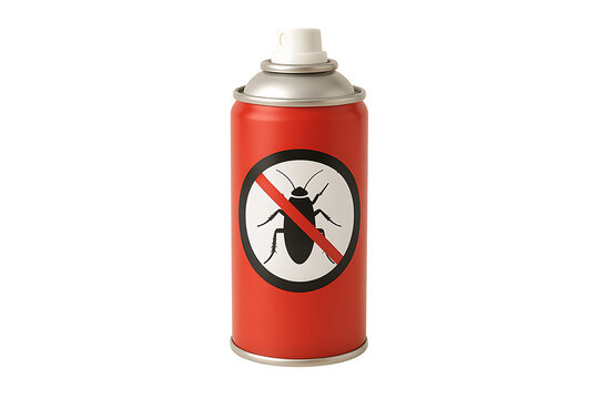 Insect spray aerosol can isolated on transparent background