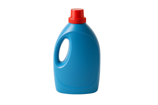 Blue liquid detergent bottle mockup isolated on transparent background