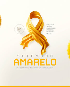 Setembro Amarelo Campanha Social Media Flyer Feed Post Card