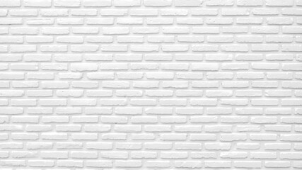 Fototapeta premium Clean white painted brick wall texture with seamless masonry pattern, modern architectural background featuring minimal design, bright surface, neutral color and copy space for creative projects.