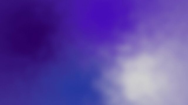 A seamless loop animation featuring soft purple, blue, and white gradient clouds gently drifting across the frame