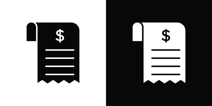 Receipt icon simple symbol collection