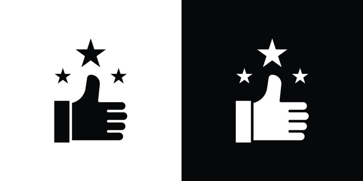 Customer satisfaction icon simple symbol collection