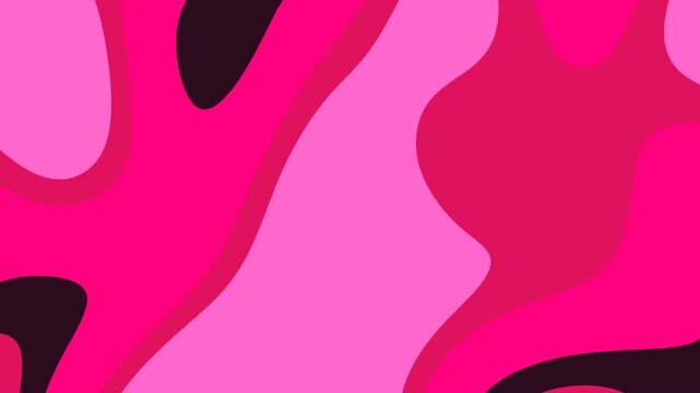 Animation background featuring abstract pink magenta dark maroon fluid layered vibrant shapes.