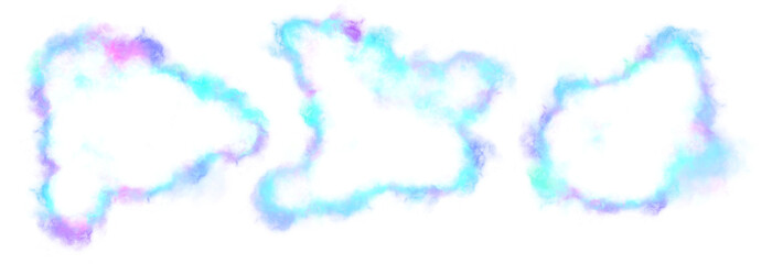 Abstract cosmic clouds or colorful nebula formations isolated on black background © wallpaper