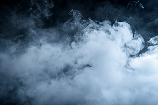 Liquid nitrogen white vapor smoke background