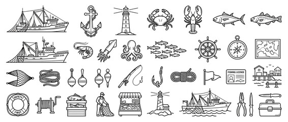 Nautical and Fishing Icons Collection © ahmad