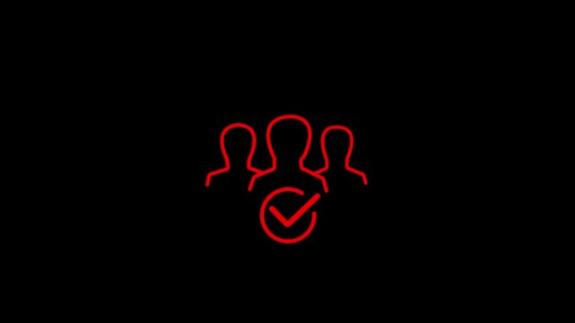 Animated Teamwork Icon 4K stock video