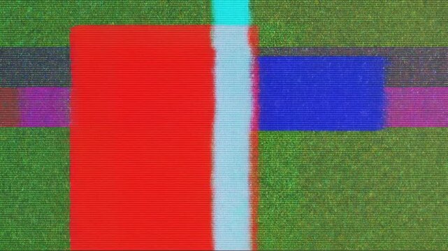 Colorful TV static and glitch test pattern