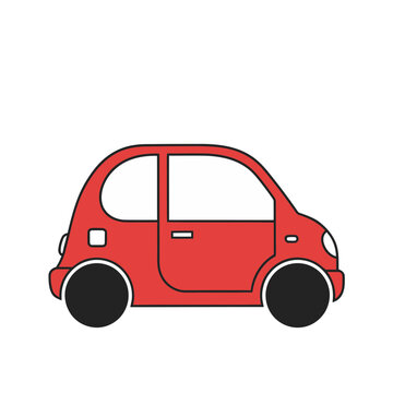 Red cartoon car