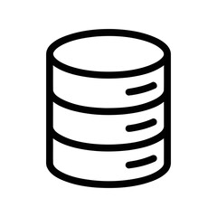 Stacked Cylinder Database Symbol Outline Icon Representing Data Storage © Namu Icons