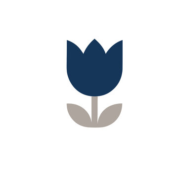 Stylized Tulip Flower Icon