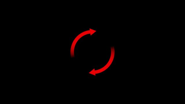 Loading circle animation on black transparent background with alpha channel, Element Animation for Web Interface or Application Interface and More, Searching, Updating, and Buffering Circle icon.