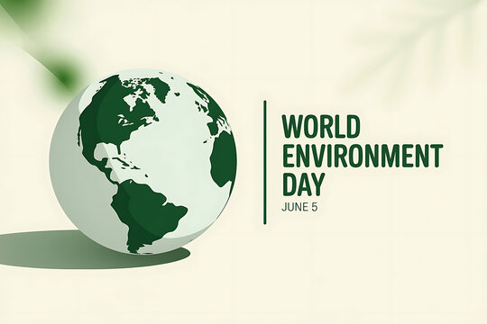 World environment day poster with minimalist globe design environment sustainability conservation
