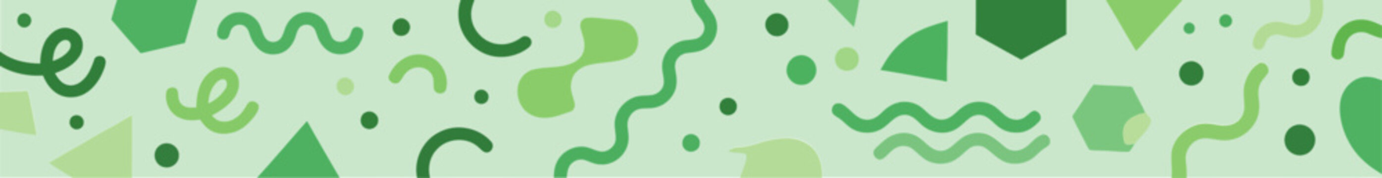 Green Abstract Geometric Shape Border over White Background with Copy Space