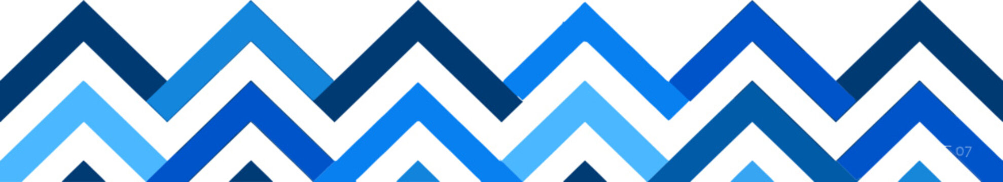 Blue Chevron Corporate Presentation Slide Template with Geometric Pattern