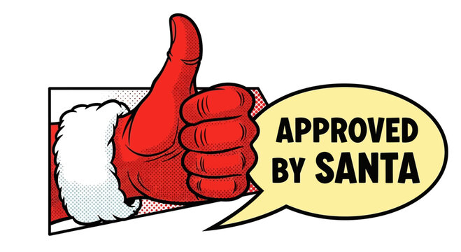 Santa's approval thumb up