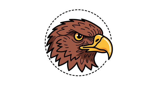 brown eagle head illustration