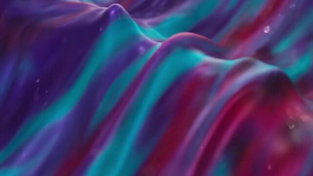 Abstract purple and blue liquid waves flowing in a seamless motion graphics background loop