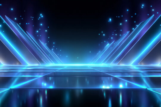 blue beam stage background