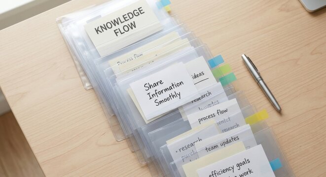 Organized Knowledge Flow in Transparent Document Sleeves with Labeled Tabs