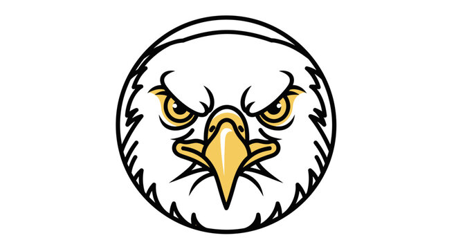angry eagle face cartoon