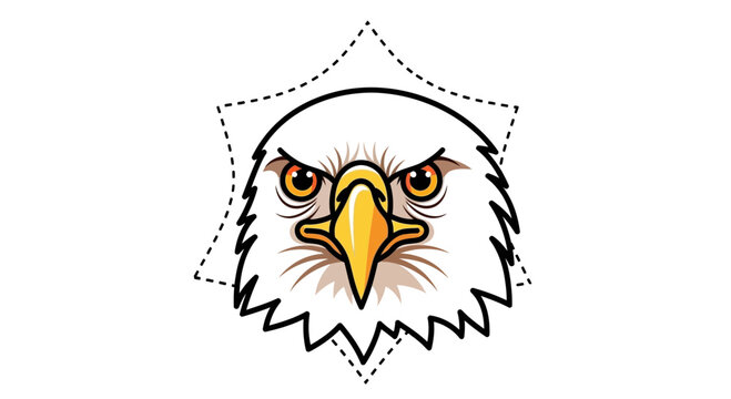 angry eagle face vector