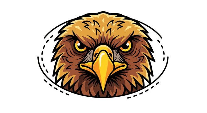 angry eagle head illustration