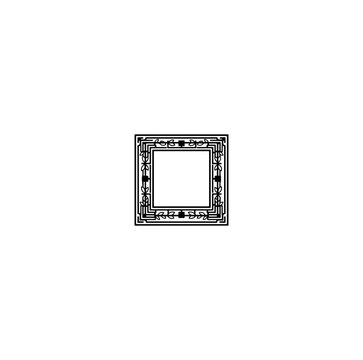 Minimalist Black Square Frame Vector Icon
