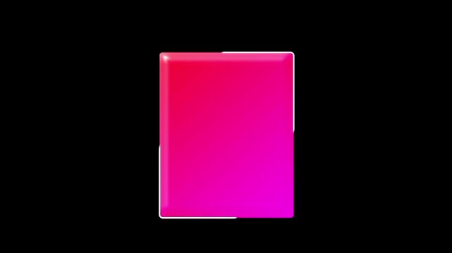 Seamless loop animation of white numbers 1 to 5 sliding up on a vibrant pink and red gradient square. Features a dynamic moving white outline, designed for modern countdowns, digital displays, and UI 