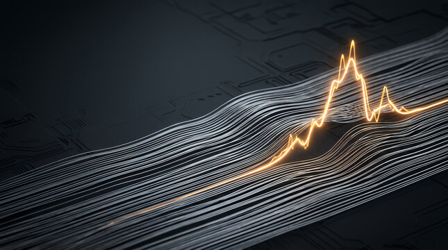 Digital anomaly detection concept with data visualization elements