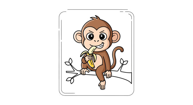 monkey drinking juice cartoon