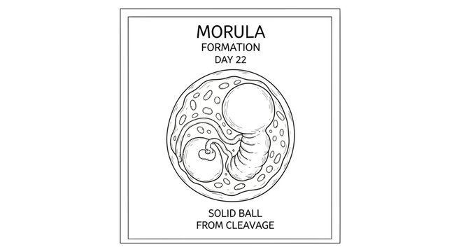 Morula Formation: Day 22 Embryo Development - Solid Ball