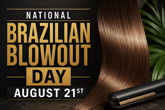 National Brazilian Blowout Day August 21st Hair Styling Concept