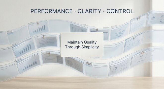 Planning Folder with 'Maintain Quality Through Simplicity' Message