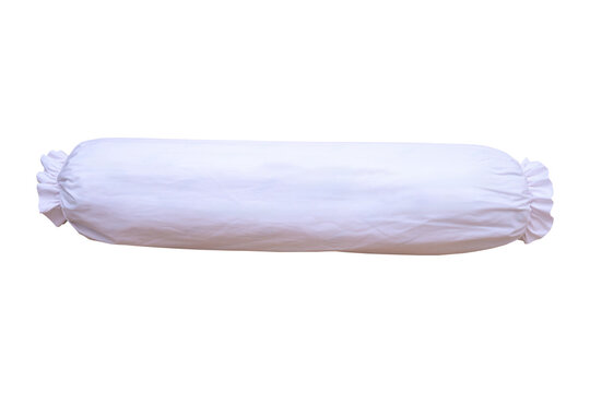 White bolster pillow