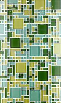 Colorful Green Glass Tile Texture Background