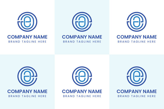 Letters AAE EAA AEA EEA EAE AEE Monogram Logo Set, suitable for any business