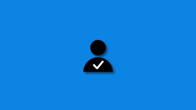 Profile check icon. With outline and glyph style. Authentication icons. Pixel perfect. Vector outline icon. Flat logo concept.