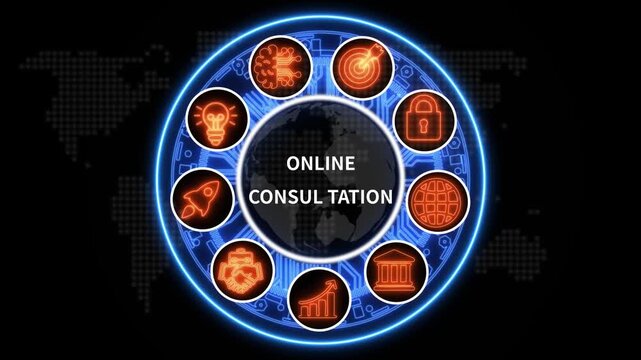 online consul tat ion digital. marketing data. Business, Technology, Internet and network concept. Webinar. overseeing project management practices, processes, and methodologies. 