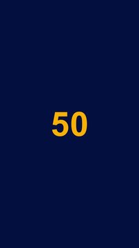 Count down from 100 to 0 on ,number counter loading animation of 100 to 0, 100 to 0 percent rendering, counting number from 0 to 100 simple counter animation on yellow .0 to 100 count to up.