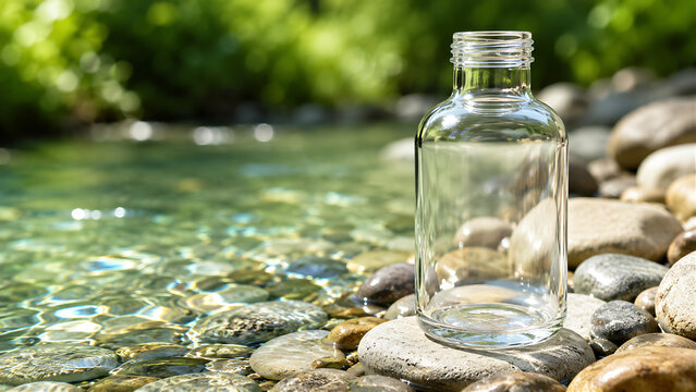 맑은 물과 무지 유리병 컨셉1