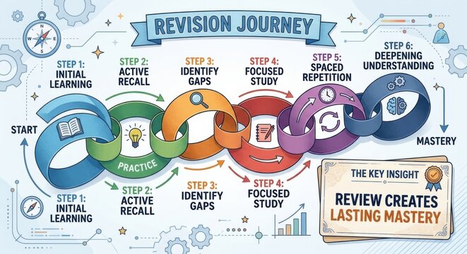 The Revision Journey: A Visual Guide to Effective Study and Learning Strategies