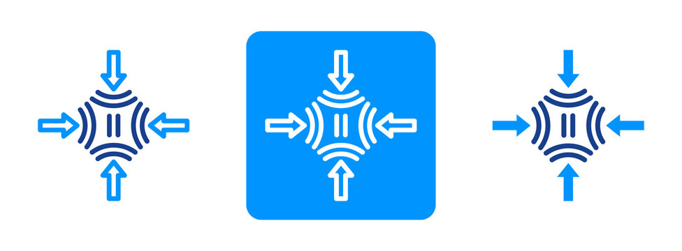 Compression Icon In Dual Tone Style