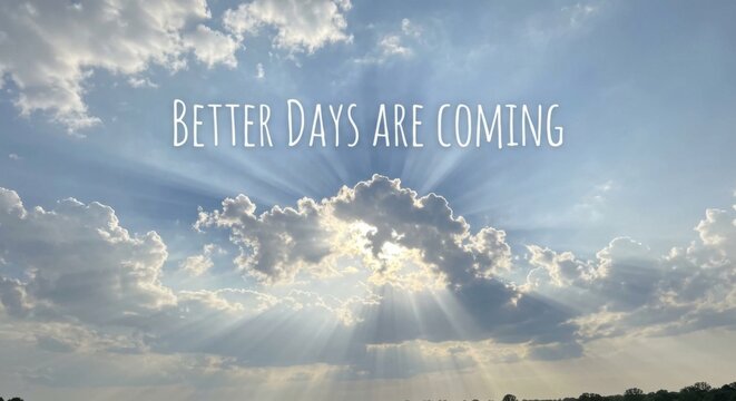 Sunlight Rays Piercing Through Clouds Promising Better Days Ahead
