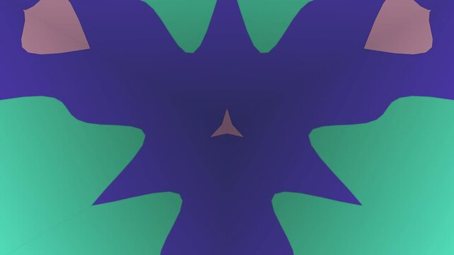 Vibrant Abstract Digital Art Background with Symmetrical Flowing Shapes and Smooth Color Transitions, Ideal for Modern Design