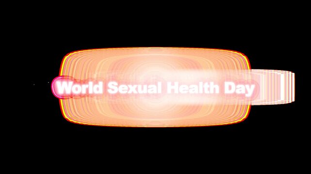 World Sexual Health Day text graphic with orange glow