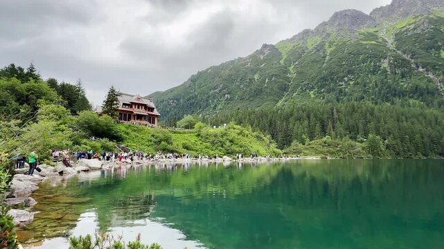 Morskie Oko Mountain Lake Poland

Crystal-clear Morskie Oko mountain lake beneath dramatic granite peaks, Tatra National Park, Poland, 20 July 2026.

